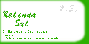 melinda sal business card